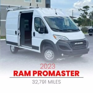 Horizontal photograph of a 2023RamProMaster Cargo Van1500 High Roof Van 3D