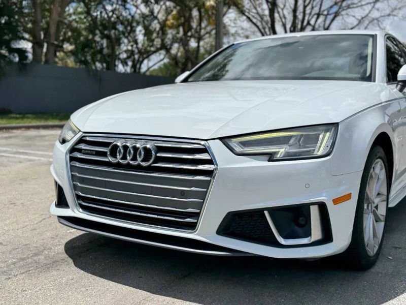 Horizontal photograph of a 2019AudiA4Premium Plus Sedan 4D