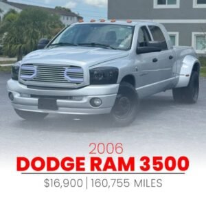 Horizontal photograph of a 2006DodgeRam 3500 Mega CabSLT Pickup 4D 6 1/4 ft