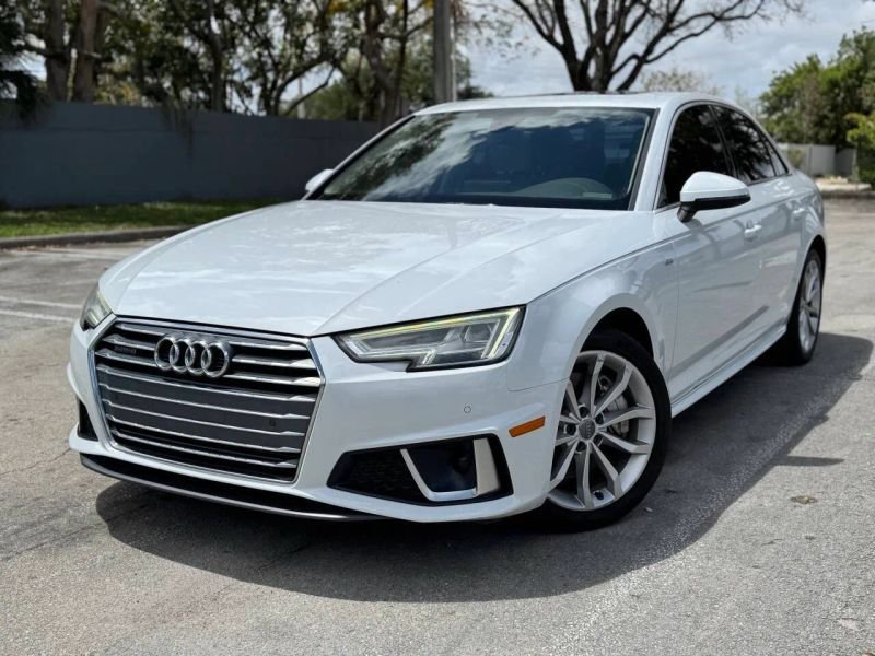 Horizontal photograph of a 2019AudiA4Premium Plus Sedan 4D