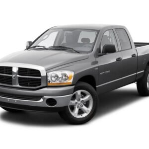 Horizontal photograph of a 2006DodgeRam 1500 Mega CabLaramie Pickup 4D 6 1/4 ft