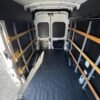 Horizontal photograph of a 2021FordTransit 250 Cargo VanHigh Roof Van 3D