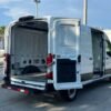 Horizontal photograph of a 2021FordTransit 250 Cargo VanMedium Roof w/LWB Van 3D