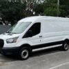 Horizontal photograph of a 2022FordTransit 350 Cargo VanMedium Roof w/LWB Van 3D