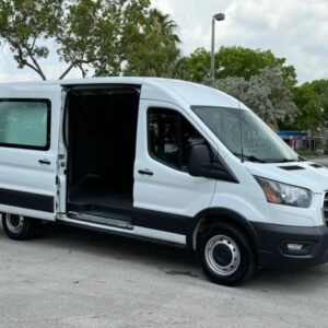 Horizontal photograph of a 2020FordTransit 250 Cargo VanMedium Roof w/LWB Van 3D