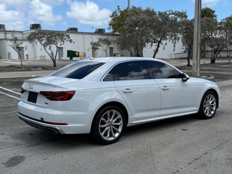 Horizontal photograph of a 2019AudiA4Premium Plus Sedan 4D
