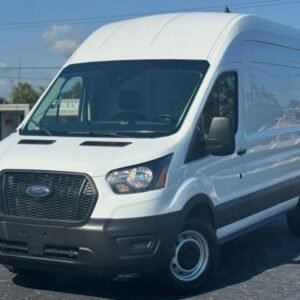 Horizontal photograph of a 2021FordTransit 250 Cargo VanHigh Roof Van 3D