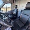 Horizontal photograph of a 2021FordTransit 250 Cargo VanHigh Roof Van 3D