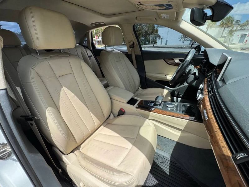 Horizontal photograph of a 2019AudiA4Premium Plus Sedan 4D