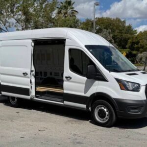 Horizontal photograph of a 2019FordTransit 350 VanExtended Length High Roof w/Sliding Side Door Van 3D