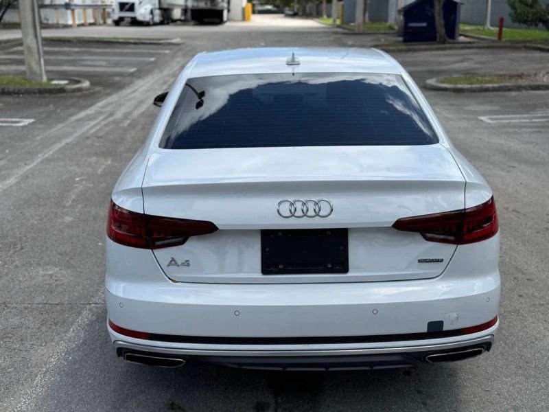 Horizontal photograph of a 2019AudiA4Premium Plus Sedan 4D