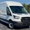 Horizontal photograph of a 2021FordTransit 250 Cargo VanHigh Roof Van 3D
