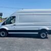 Horizontal photograph of a 2021FordTransit 250 Cargo VanHigh Roof Van 3D