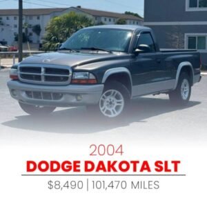 Horizontal photograph of a 2004DodgeDakota Regular CabSLT Pickup 2D 6 1/2 ft