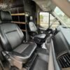 Horizontal photograph of a 2021FordTransit 250 Cargo VanHigh Roof Van 3D