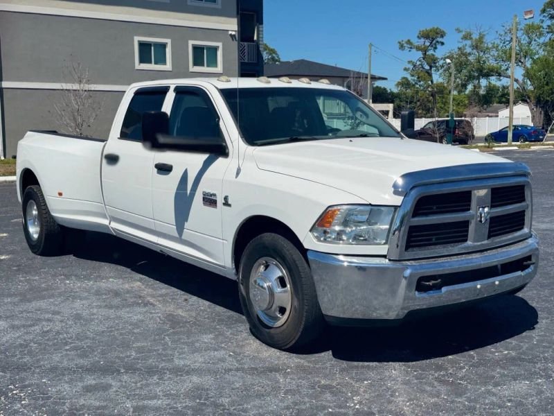 Horizontal photograph of a 2012Ram3500 Crew CabST Pickup 4D 8 ft