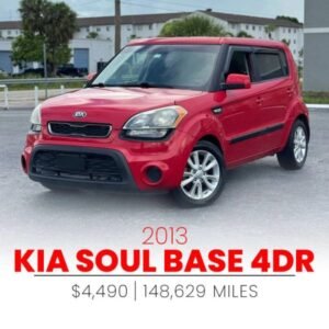 Horizontal photograph of a 2013KiaSoulWagon 4D