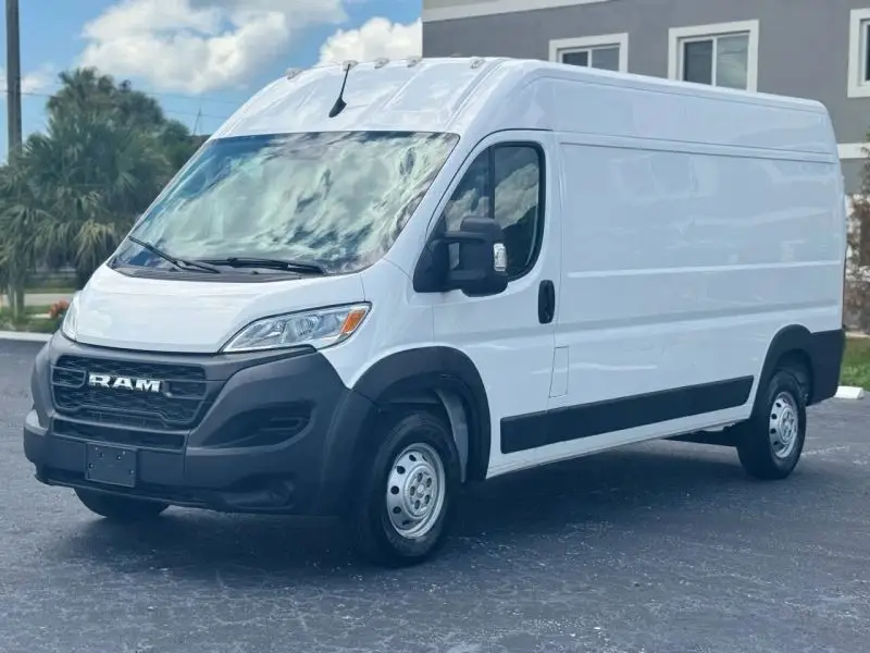Horizontal photograph of a 2023RamProMaster Cargo Van2500 High Roof Van 3D