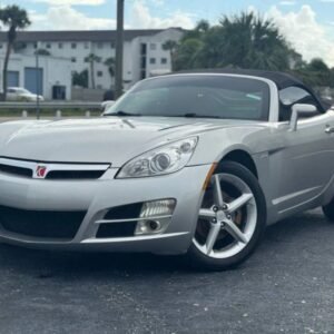 Horizontal photograph of a 2008SaturnSKYRoadster 2D