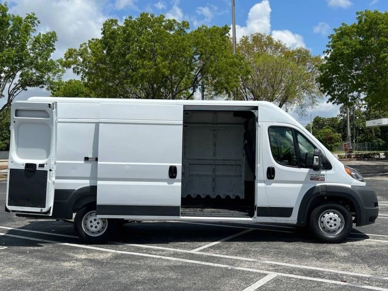 Horizontal photograph of a 2018RamProMaster Cargo Van3500 High Roof Extended Van 3D