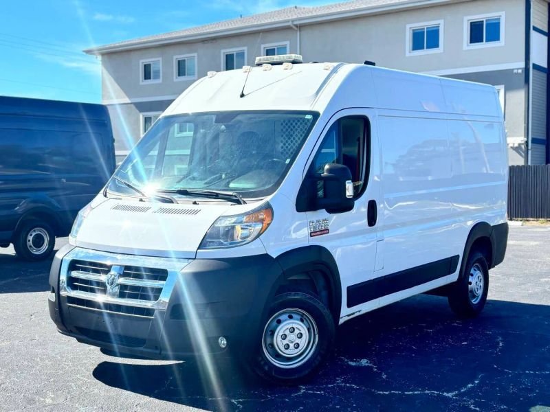 Horizontal photograph of a 2016RamProMaster Cargo Van1500 High Roof Van 3D