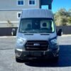 Horizontal photograph of a 2020FordTransit 250 Cargo VanExtended Length High Roof Van 3D