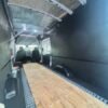 Horizontal photograph of a 2021FordTransit 250 Cargo VanHigh Roof Extended Length Van 3D