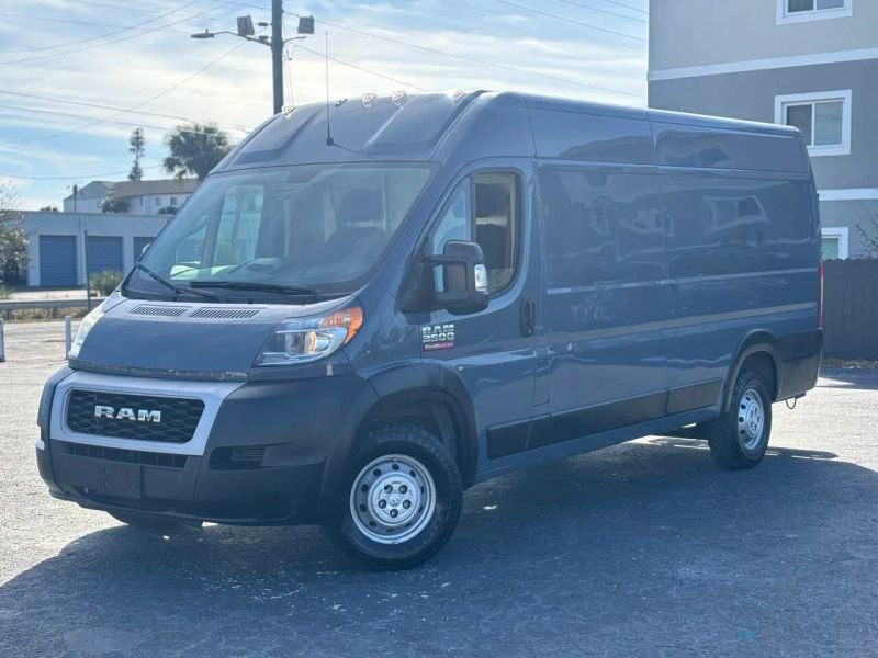 Horizontal photograph of a 2020RamProMaster Cargo Van3500 High Roof Extended Van 3D