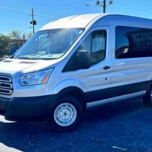 Horizontal photograph of a 2018FordTransit 150 WagonXLT w/Medium Roof w/Sliding Side Door Van 3D
