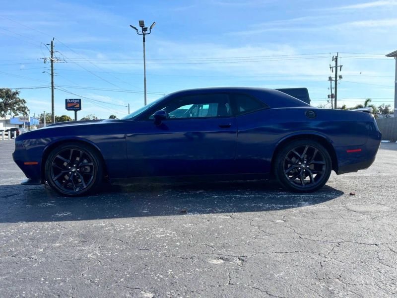 Horizontal photograph of a 2021DodgeChallengerR/T Coupe 2D