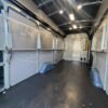 Horizontal photograph of a 2020FordTransit 250 Cargo VanExtended Length High Roof Van 3D