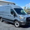 Horizontal photograph of a 2020FordTransit 250 Cargo VanExtended Length High Roof Van 3D