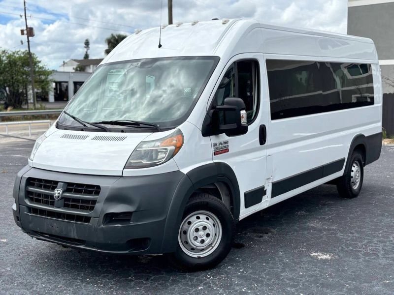 Horizontal photograph of a 2014RamProMaster 3500 CargoTradesman Extended Van 3D