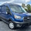 Horizontal photograph of a 2020FordTransit 250 Cargo VanMedium Roof w/LWB Van 3D