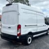 Horizontal photograph of a 2021FordTransit 250 Cargo VanHigh Roof Van 3D
