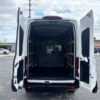 Horizontal photograph of a 2021FordTransit 250 Cargo VanHigh Roof Van 3D