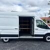 Horizontal photograph of a 2021FordTransit 250 Cargo VanHigh Roof Van 3D