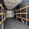 Horizontal photograph of a 2021FordTransit 250 Cargo VanHigh Roof Van 3D