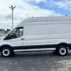 Horizontal photograph of a 2021FordTransit 250 Cargo VanHigh Roof Van 3D