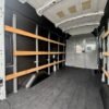 Horizontal photograph of a 2021FordTransit 250 Cargo VanHigh Roof Van 3D