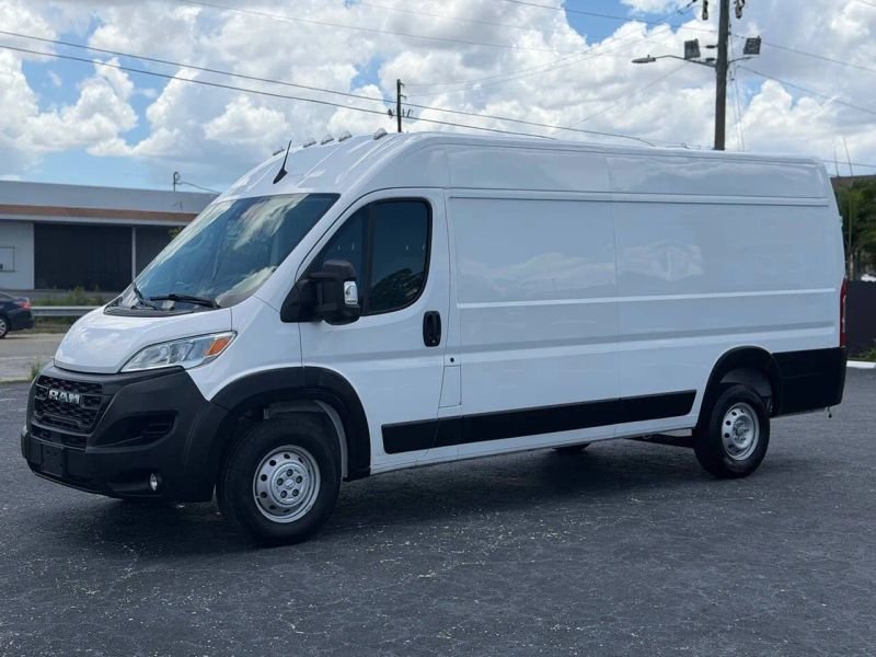 Horizontal photograph of a 2023RamProMaster Cargo Van3500 High Roof Extended Van 3D