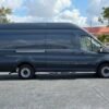 Horizontal photograph of a 2020FordTransit 250 Cargo VanExtended Length High Roof Van 3D
