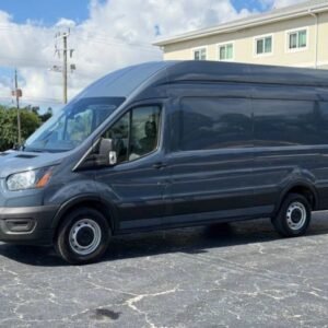 Horizontal photograph of a 2020FordTransit 250 Cargo VanExtended Length High Roof Van 3D