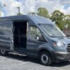 Horizontal photograph of a 2020FordTransit 250 Cargo VanExtended Length High Roof Van 3D