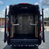 Horizontal photograph of a 2021FordTransit 250 Cargo VanHigh Roof Extended Length Van 3D