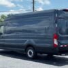 Horizontal photograph of a 2021FordTransit 250 Cargo VanHigh Roof Extended Length Van 3D