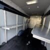 Horizontal photograph of a 2021FordTransit 250 Cargo VanHigh Roof Extended Length Van 3D