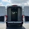 Horizontal photograph of a 2021FordTransit 250 Cargo VanMedium Roof w/LWB Van 3D