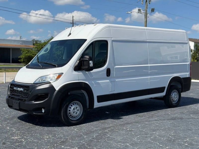 Horizontal photograph of a 2024RamProMaster Cargo Van2500 Tradesman High Roof w/159" WB Van 3D