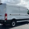 Horizontal photograph of a 2021FordTransit 250 Cargo VanMedium Roof w/LWB Van 3D